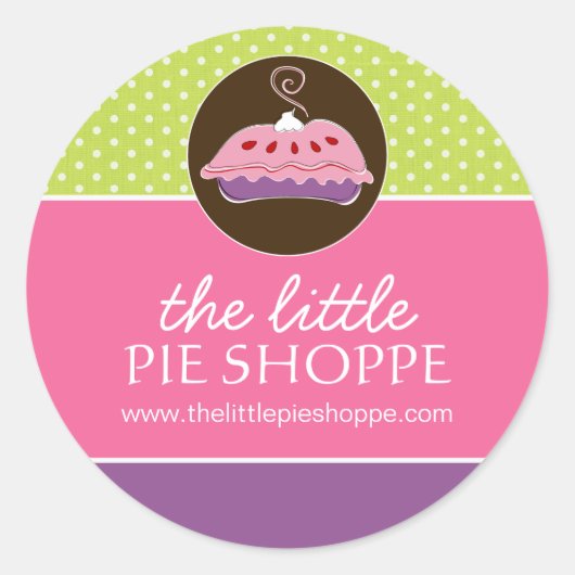 Schattigee taartdoos Stickers (Voorkant)