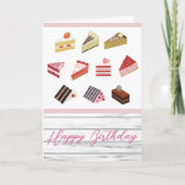 Schattigee taarten Dessert Verjaardag Kaart (Voorkant)