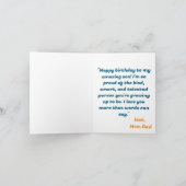 Schattigee taartstuk ballonnen Happy Birthday Kaart (Binnen)