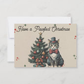 Schattigee  tabby Cat Christmas Bedankt (Voorkant)