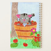 Schattigee Tabby cat gepersonaliseerde planner (Achterkant)