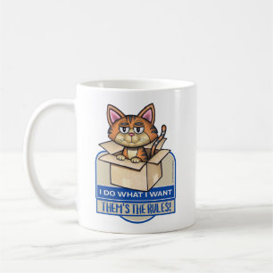 Schattigee Tabby Cat Ik Doe Wat Ik Wil Koffiemok