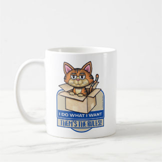 Schattigee Tabby Cat Ik Doe Wat Ik Wil Koffiemok