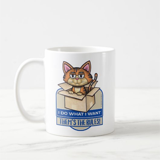 Schattigee Tabby Cat Ik Doe Wat Ik Wil Koffiemok (Links)