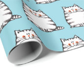 Schattigee Tabby Cat – Kawaii kat voor kattenliefh Cadeaupapier (Rol Hoek)