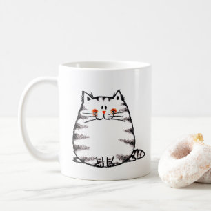 Schattigee Tabby Cat – Kawaii kat voor kattenliefh Koffiemok