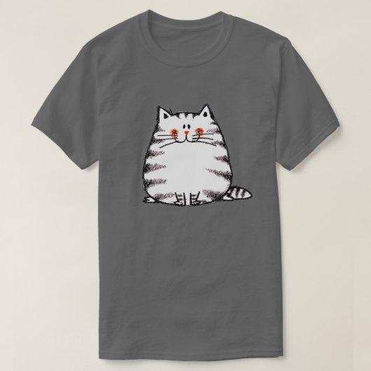Schattigee Tabby Cat – Kawaii kat voor kattenliefh T-shirt (Design voorkant)