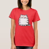Schattigee Tabby Cat – Kawaii kat voor kattenliefh T-shirt (Voorkant)