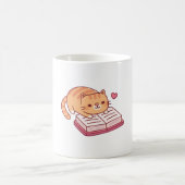 Schattigee Tabby Cat leest een boek Koffiemok (Center)