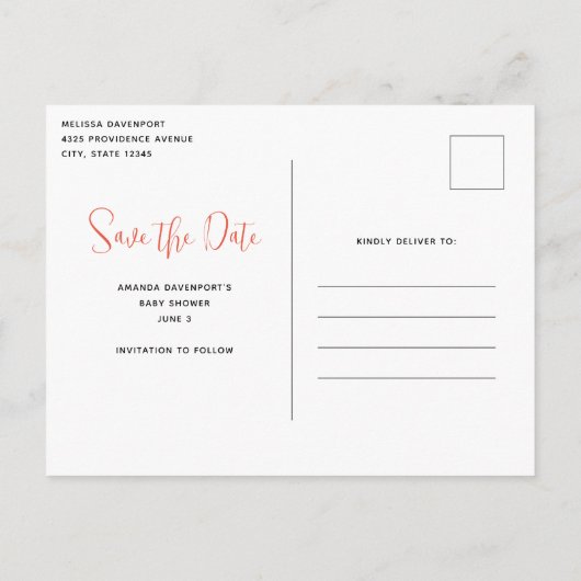 Schattigee Tabby Cat met harten Bewaar de datum Uitnodiging Briefkaart (Achterkant)