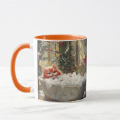 Schattigee Tabby Cat Ontspannen In Luxe Marmeren B Mok (Links)