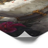 Schattigee Tabby Cat Ontspannen In Luxe Marmeren B Poster (Hoek)