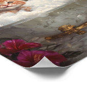 Schattigee Tabby Cat Ontspannen In Luxe Marmeren B Poster (Hoek)