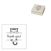 Schattigee Tabby Cat Peeking Dank u Rubberstempel (Gestempeld)