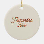 Schattigee Tabby Cat reaching voor kerstkoekjes Keramisch Ornament (Achterkant)