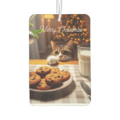 Schattigee Tabby Cat reaching voor kerstkoekjes Luchtverfrisser (Achterkant)