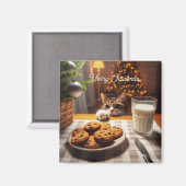 Schattigee Tabby Cat reaching voor kerstkoekjes Magneet (Voorkant / Achterkant)