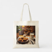 Schattigee Tabby Cat reaching voor kerstkoekjes Tote Bag (Achterkant)