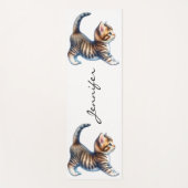 Schattigee Tabby Cat Yoga Mat (Voorkant)