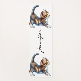 Schattigee Tabby Cat Yoga Mat