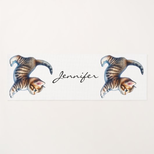 Schattigee Tabby Cat Yoga Mat (Voorkant (horizontaal))