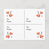 Schattigee Tabby Kat & Lab Hond Valentijnse Kaarte Feestdagenkaart (Achterkant)