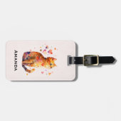 Schattigee Tabby Kat met Harten Bagagelabel (Voorkant horizontaal)