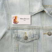 Schattigee Tabby Kat met Harten Naamplaatje (In situ)