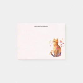 Schattigee Tabby Kat met Harten Post-it® Notes