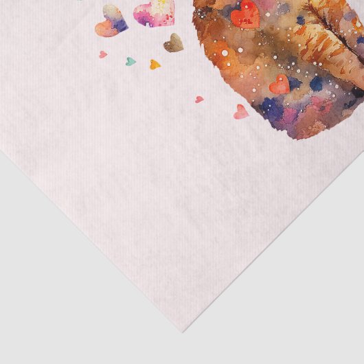 Schattigee Tabby Kat met Harten Tissuepapier (Detail)