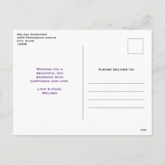 Schattigee Tabby Kat met Harten Valentijnsdag Feestdagenkaart (Achterkant)