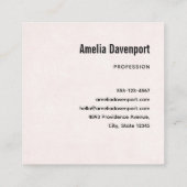 Schattigee Tabby Kat met Harten Vierkante Visitekaartje (Achterkant)