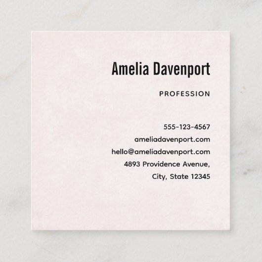 Schattigee Tabby Kat met Harten Vierkante Visitekaartje (Achterkant)