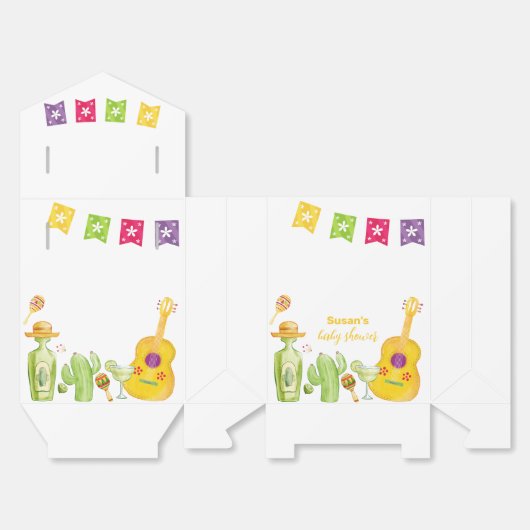 Schattigee Taco 'Bout Cactus Limoen Gitaar Baby sh Bedankdoosjes (Ongevouwen)