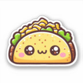 Schattigee Taco Custom-Cut Vinyl Stickers (Voorkant)
