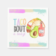 Schattigee taco Fiesta babyshower party servet