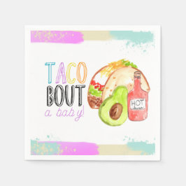 Schattigee taco Fiesta babyshower party servet