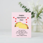 Schattigee Taco Flat Valentijns Kaart (Staand voorkant)