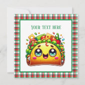 Schattigee taco liefhebbers feest kaart (Voorkant)
