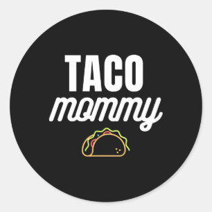 Schattigee Taco mama voor Cinco de Mayo Fiestas me Ronde Sticker