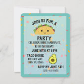 Schattigee Taco Party uitnodiging (Voorkant)