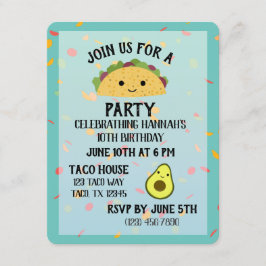Schattigee Taco Party uitnodiging