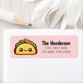 Schattigee Taco-retouradreslabels Etiket (Insitu)