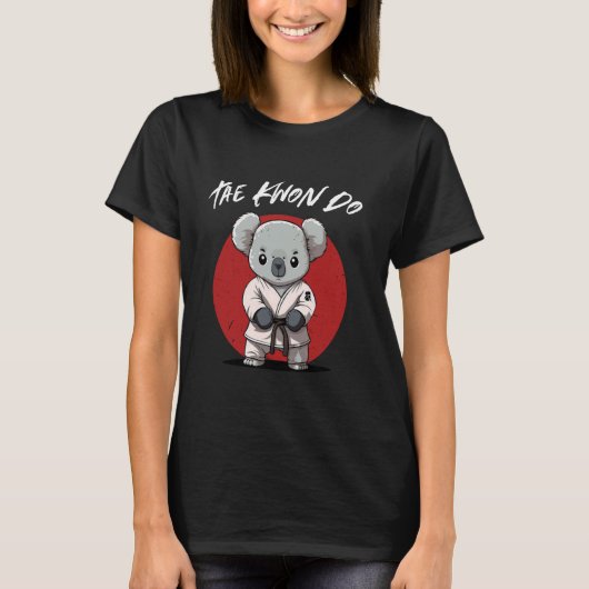 Schattigee Taekwondo Koala - Grappige TKD Korean M T-shirt (Voorkant)