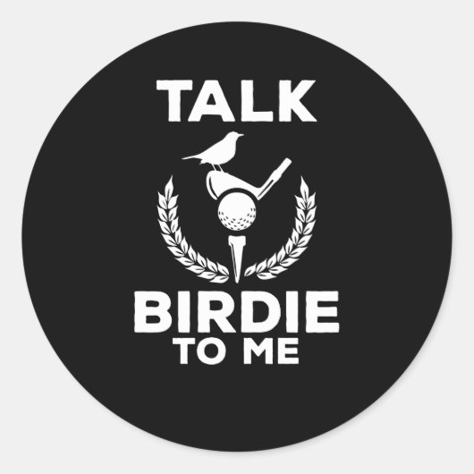 Schattigee talk birdie voor mij grappig golfen ronde sticker (Voorkant)