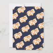 Schattigee Tan Baby Koe Kalf & Donkerblauw Baby sh Kaart (Achterkant)