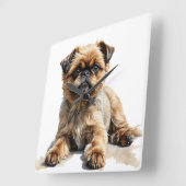 SCHATTIGEE TAN & BLACK BRUSSELSE GRIFFONHOND VIERKANTE KLOK (Hoek)