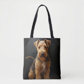 SCHATTIGEE TAN & BROWN WELSH TERRIER DOG TOTE BAG (Voorkant)