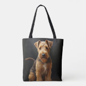 SCHATTIGEE TAN & BROWN WELSH TERRIER DOG TOTE BAG (Achterkant)