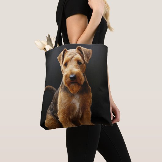 SCHATTIGEE TAN & BROWN WELSH TERRIER DOG TOTE BAG (Dichtbij)